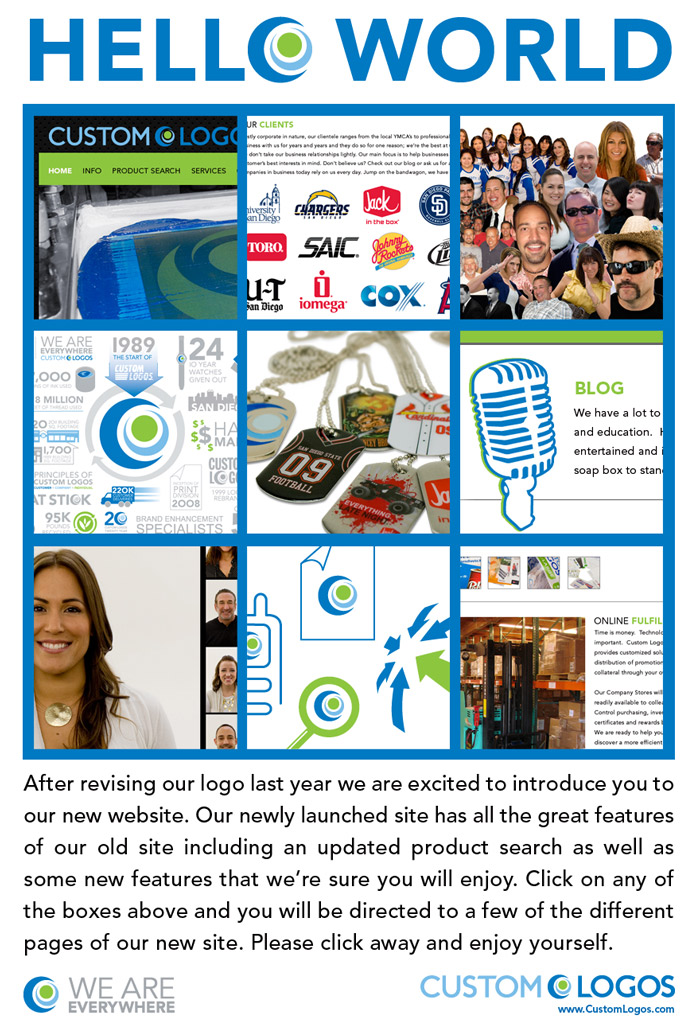 Hello World, After revising our logo last year we are excited to introduce you to our new website. Our newly launched site has all the great features of our old site including an updated product search as well as some new features that we're sure you will enjoy. Please click away and enjoy yourself.